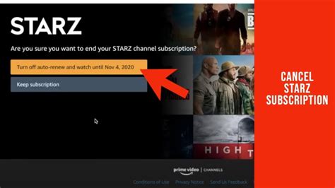 manage starz subscription amazon.